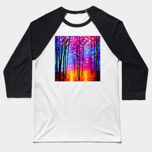 Magical Forest at Sunrise Baseball T-Shirt